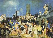 George Wesley Bellows Riverfront No. 1 painting